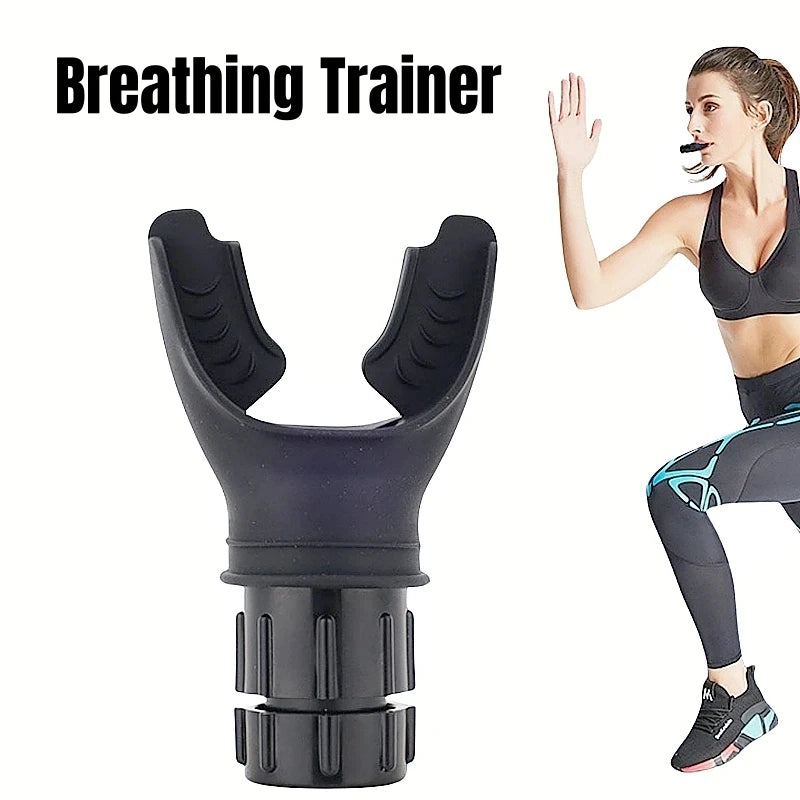 Elevate Your Lung Capacity with the Durable Black Breathing Trainer - Adjustable Fitness Exerciser for Enhanced Respiratory Strength